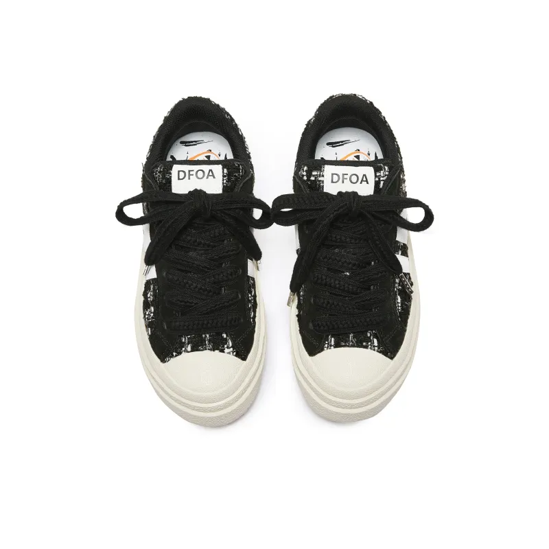 DFOA Low Top Skateboard Shoes Unisex Black-3