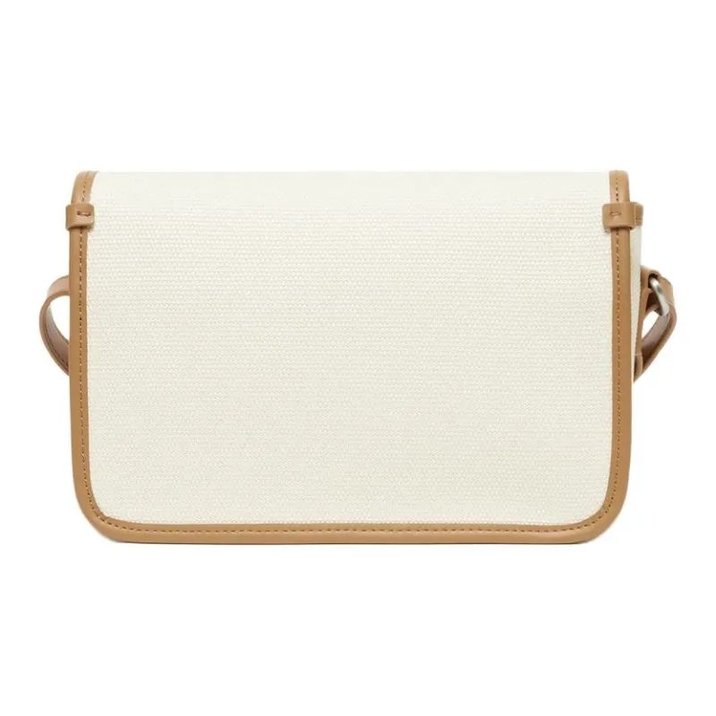 LACOSTE Cotton Canvas Crossbody Bag, Shoulder Bag Women's Tan-2