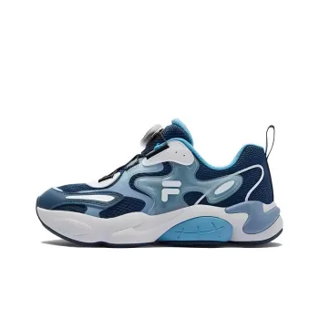 FILA KIDS Anti Slip Wear Resistant Low Top Kids' Running Shoes Blue White Teenagers