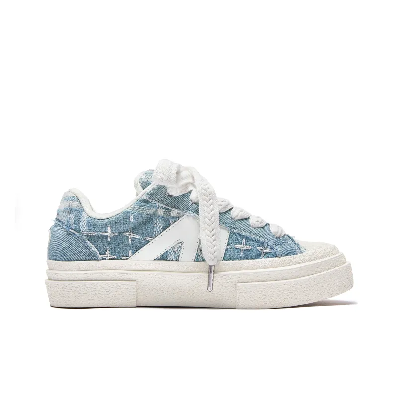 DFOA Low Top Skateboard Shoes Unisex Sky Blue-1