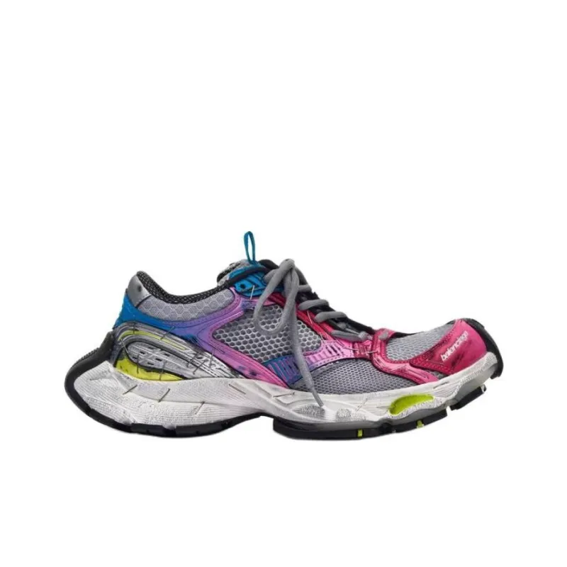 Balenciaga Stapler Low-Top Chunky Sneakers Women's Multicolor-1