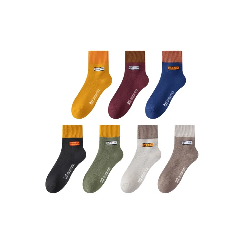 MIIOW Mid-Calf Socks Men's Combo Set-38