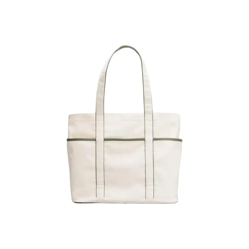 Lululemon Canvas Tote Bag, Shopping Bag, Handbag Regular Unisex Natural & Gray & Eucalyptus-1