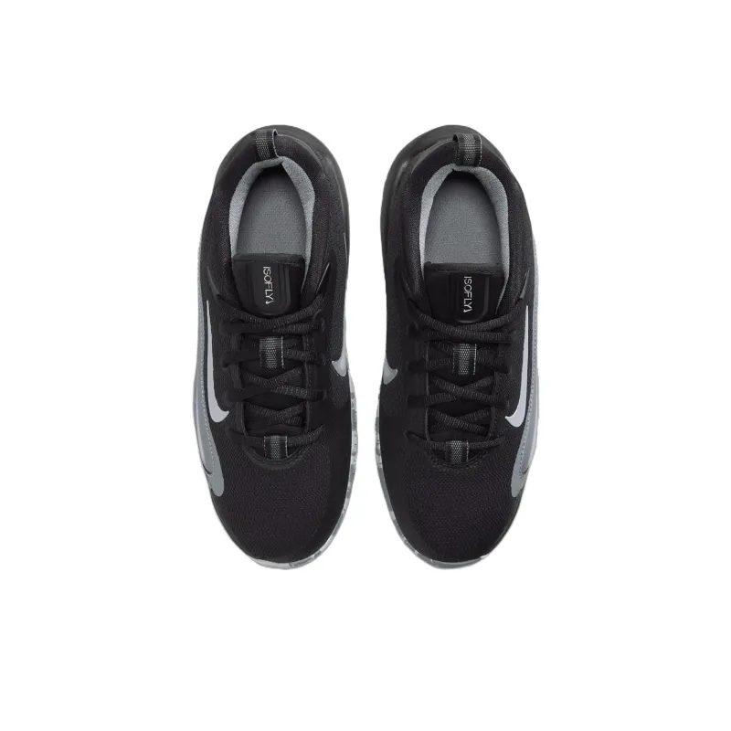 Nike ISOFLY Cushioning And Breathable Low Top Children's Basketball Shoes Black Gray Unisex-2
