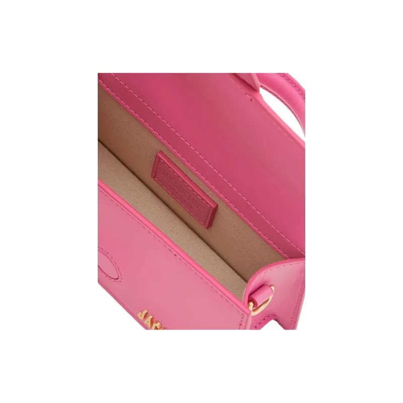 Jacquemus Le Bambinou Series Cow Leather Shoulder Bag, Crossbody Bag, Handbag Mini Women's Pink-3