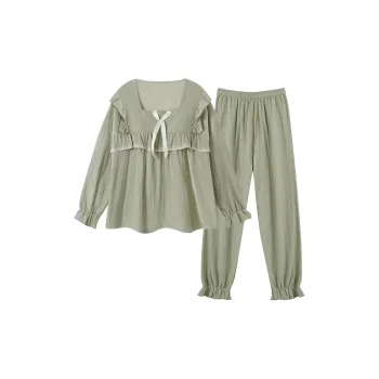 OUSHIBO Pajama Set Women's Light Green
