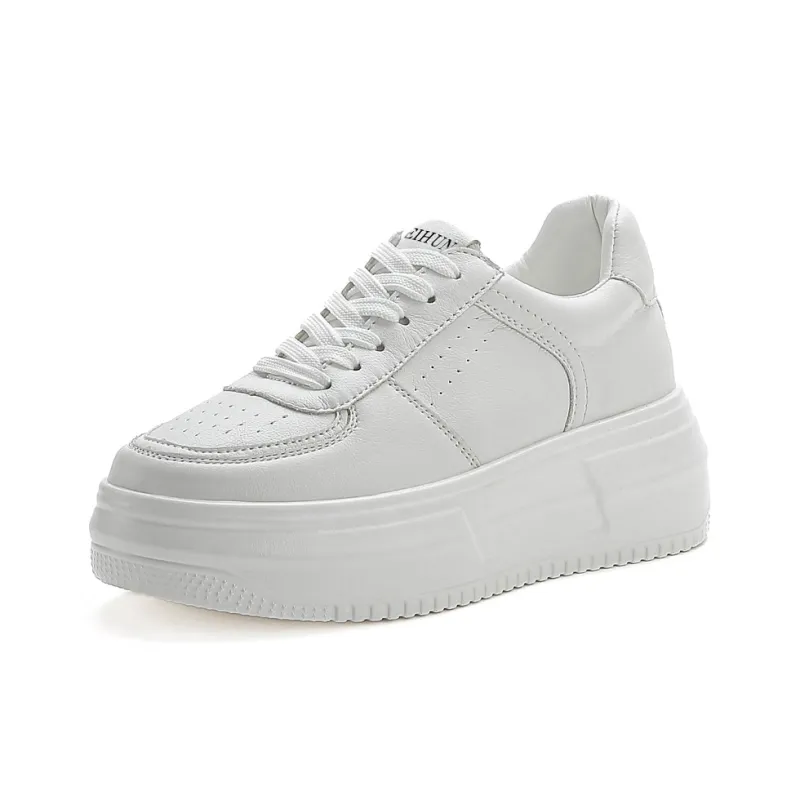 REIHUNG Slip Resistant Water Resistant Cushioned Wear Resistant Height Increasing Low Top Skateboard Shoes Women's-0