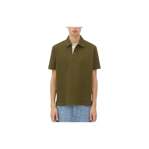 Bottega Veneta Polo Shirts Men Olive Oil Color