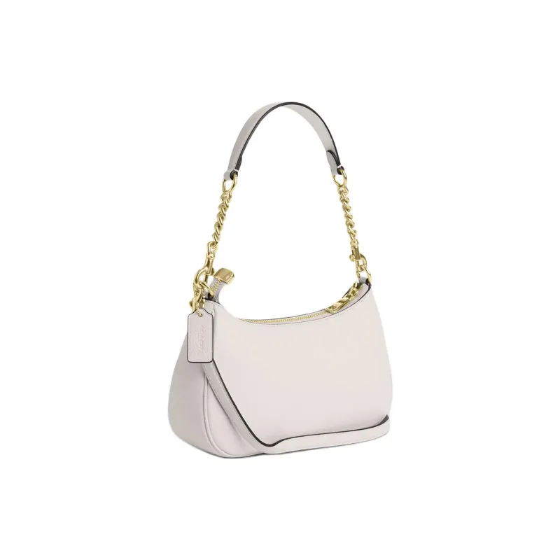 COACH Teri Leather Crossbody Handbag, Shoulder Bag Medium Size Women's Chalk White-1