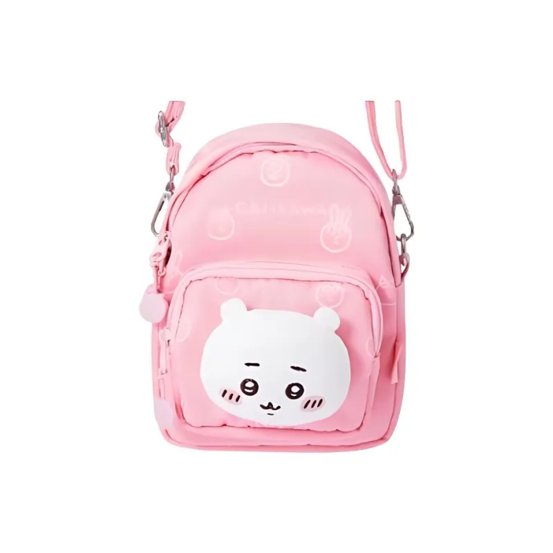 MINISO Polyester Crossbody Bag, Shoulder Bag Unisex Pink/Blue/Yellow-0