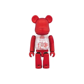 BE@RBRICK Qianqiu Collection Red Chaoqiu, Singapore Limited, Trendy Figure Hang Tag Box 100% 7cm
