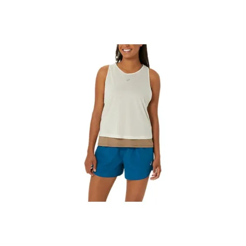 Asics NAGINO RUN Tank Tops Women's Oatmeal/Pepper Set Of 2