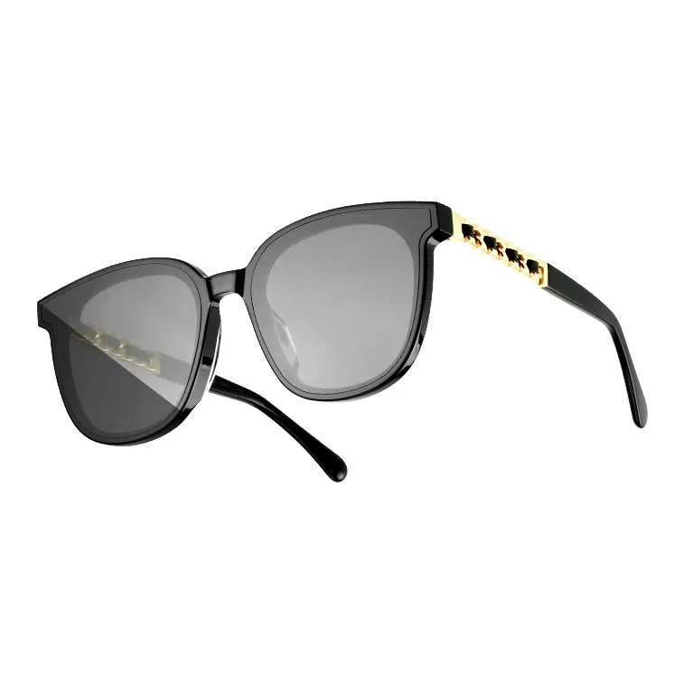 SUPER SUNG Plate And Metal Round Sunglasses Unisex-1