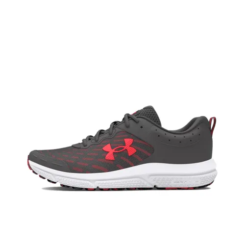 Under Armour Charged Assert 10 Support Low Top Running Shoes Men's Gray