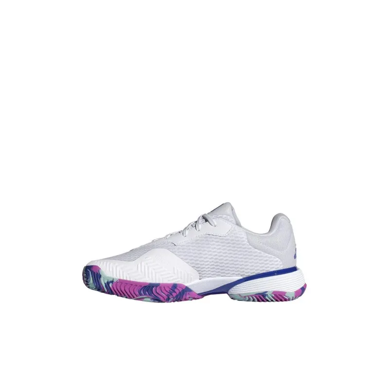 Adidas Barricade Anti Slip Wear Resistant Low Top Kids' Training Shoes White Kids'-0