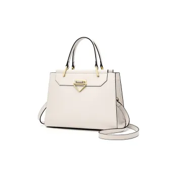 PIERPOLO Cow Split Leather Kelly Handbag Mom Bag Regular Women's Ecru/Gray Blue
