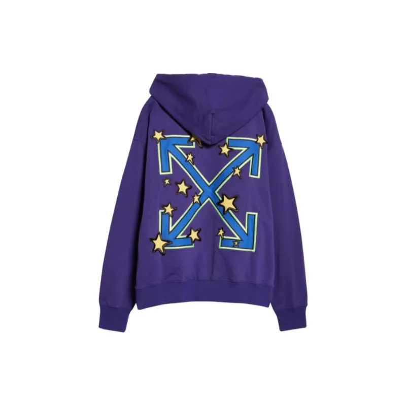 OFF WHITE Sweatshirt, Regular Fit Men's Purple-1