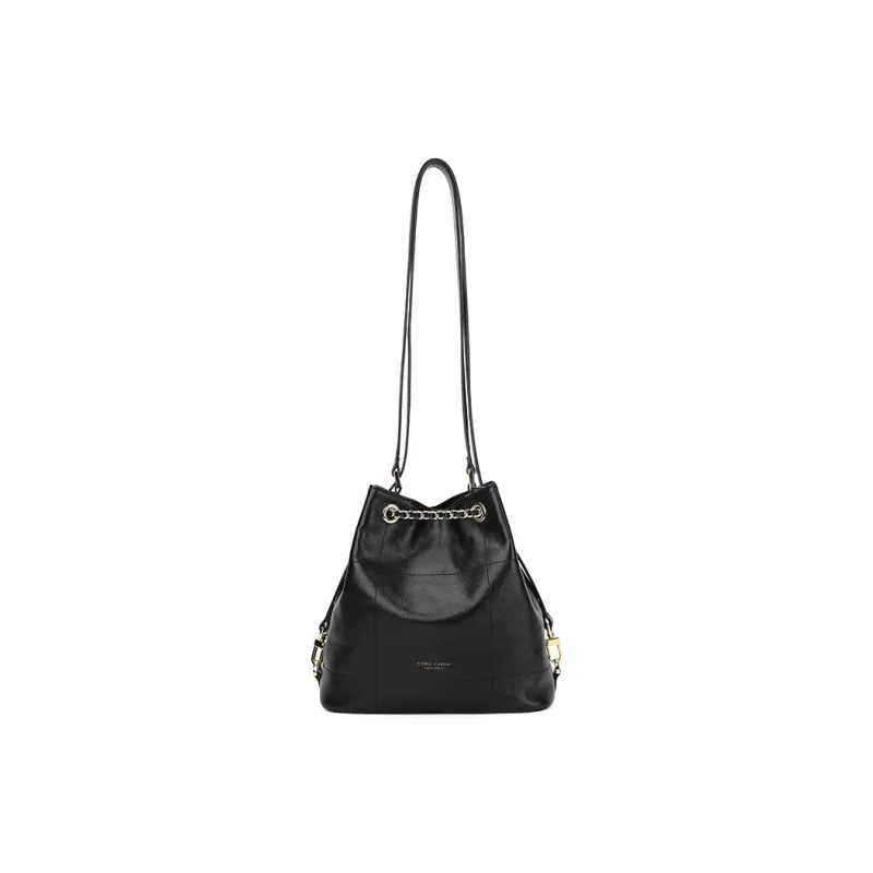 PIERRE CARDIN Premium One Shoulder Style Commute Crossbody Bag Women's Black/Brown-5
