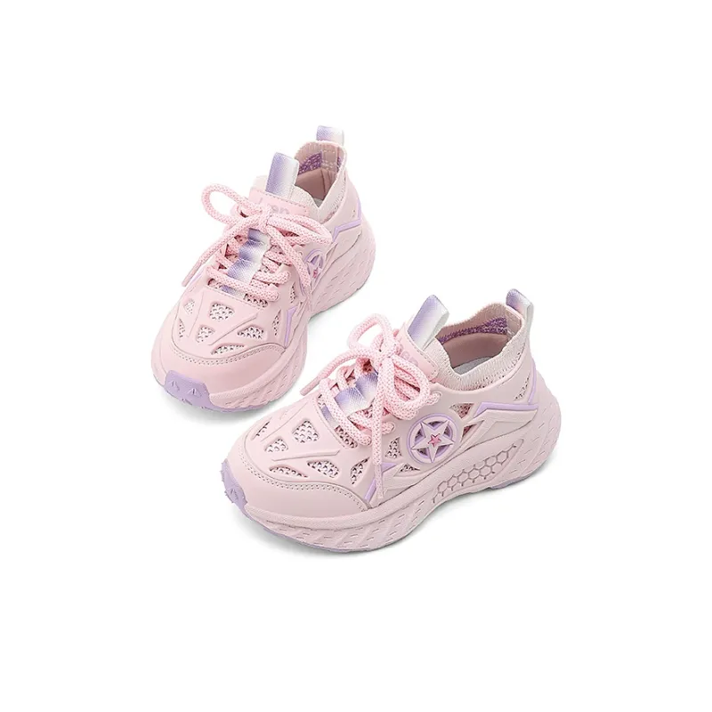 Jeep Anti Slip Wear Resistant Low Top Kids' Running Shoes Snowflake Pink Kids'-3