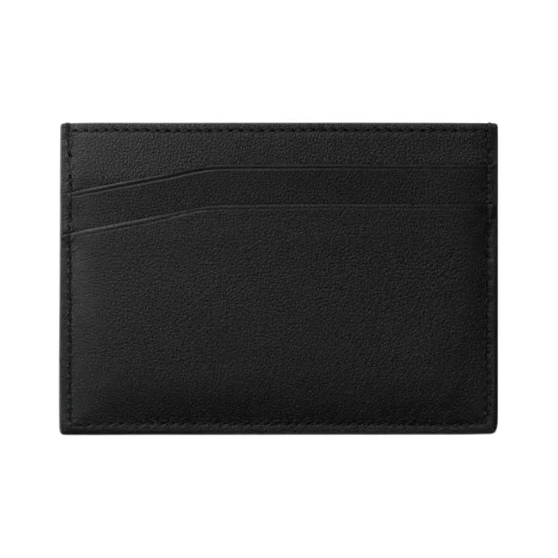 CARTIER Calfskin Card Holder Unisex Black And Charcoal Gray-1