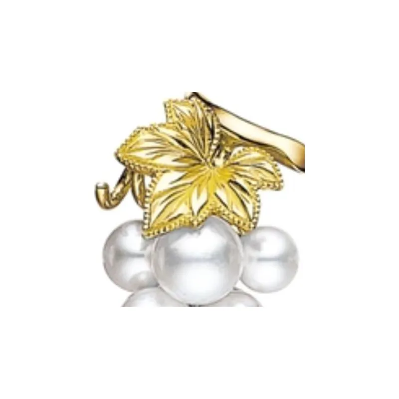 MIKIMOTO Pearl Brooches Unisex Gold/White-2