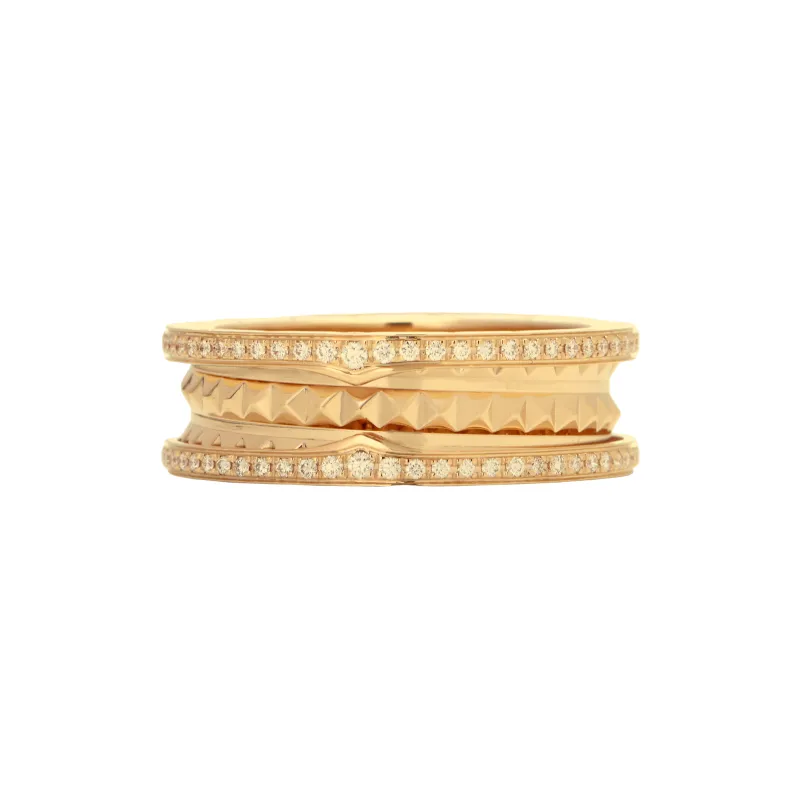 BVLGARI B.Zero1 Series Karat Gold Rings Unisex Gold-1