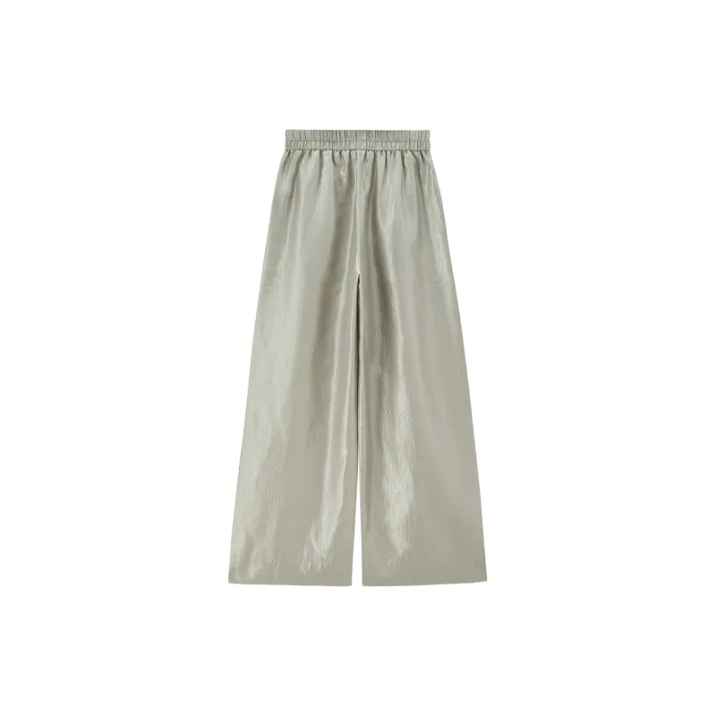 UNIQLO Casual Pants Women's Liquid Silver-1