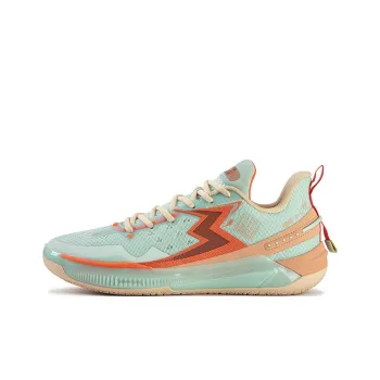 361° BIG3 5.0 Quick Cushioning Wear Resistant Low Top Basketball Shoes Men's Green Orange