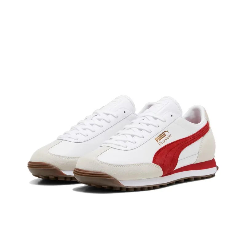 PUMA Easy Rider Anti Slip Wear Resistant Low Top Casual Shoes Unisex White Red-2