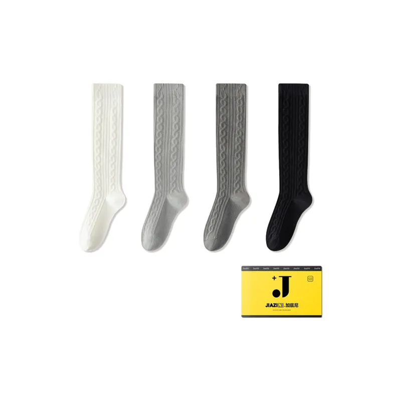 JIAZINI Knee High Socks Women's 4 Pack-7