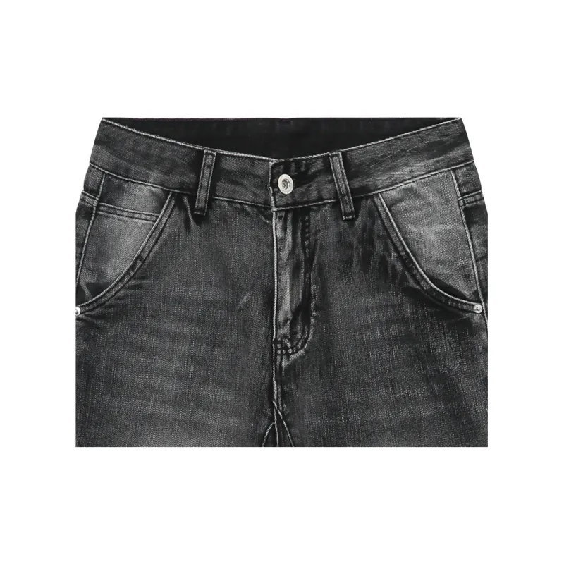 Voguo Relay Bootcut Jeans Unisex Black Gray-2