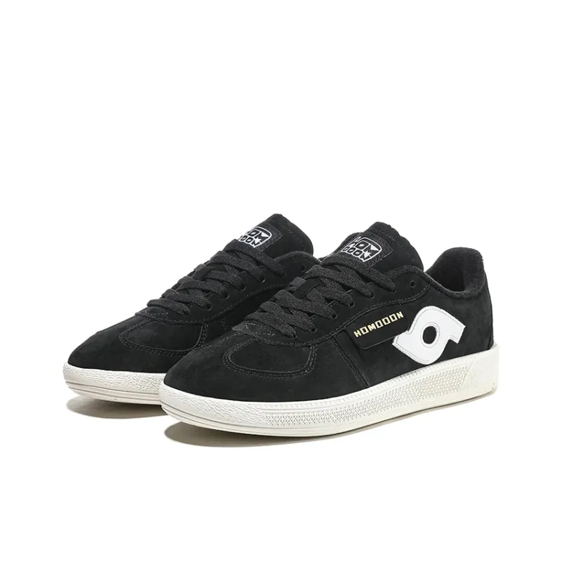 HOMDOON Anti Slip Wear Resistant Low Top Training Shoes Unisex Black-2