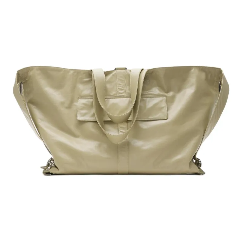 Burberry Calfskin One Shoulder Handbag Tubas Women's Hunter Beige-0
