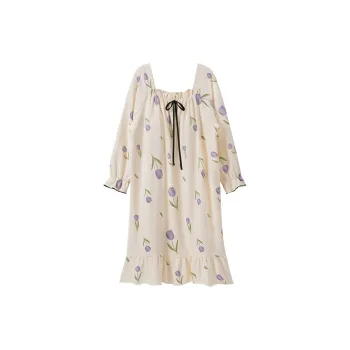 OUSHIBO Nightgown Women's Apricot