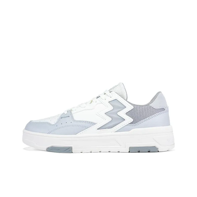 361° Anti Slip Wear Resistant Low Top Skateboard Shoes Men's White Gray-0