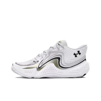 Under Armour Spawn 6 Anti Slip Wear Resistant Mid Top Basketball Shoes Unisex White