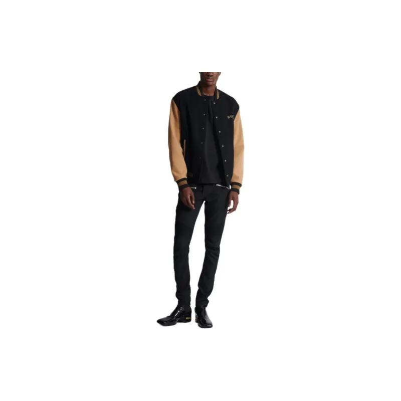BALMAIN Logo Detailed Long Sleeved Varsity Jacket-1