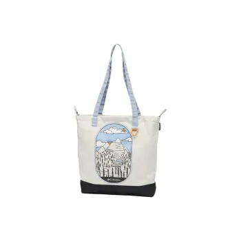 Columbia Polyester Tote Bag Shopping Bag Shoulder Bag Handbag Unisex Deep Stone Color With Black Accents