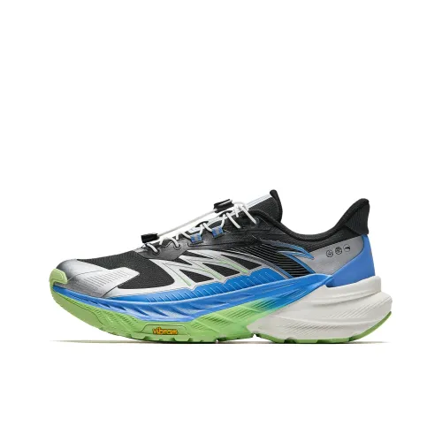 Anta Explore The Wilderness Anti Slip Wear Resistant Low Top Running Shoes Men's Blue Black Gray