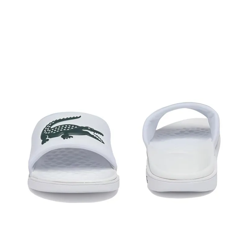 LACOSTE Slide Slippers Men's White/Dark Green-2
