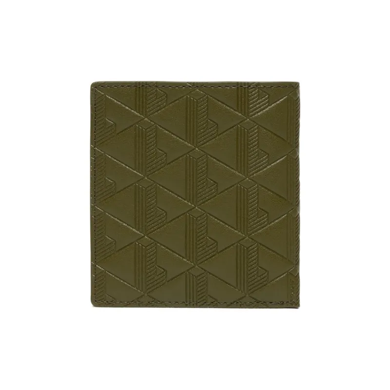 LACOSTE Cow Leather Wallet Men's Green-1