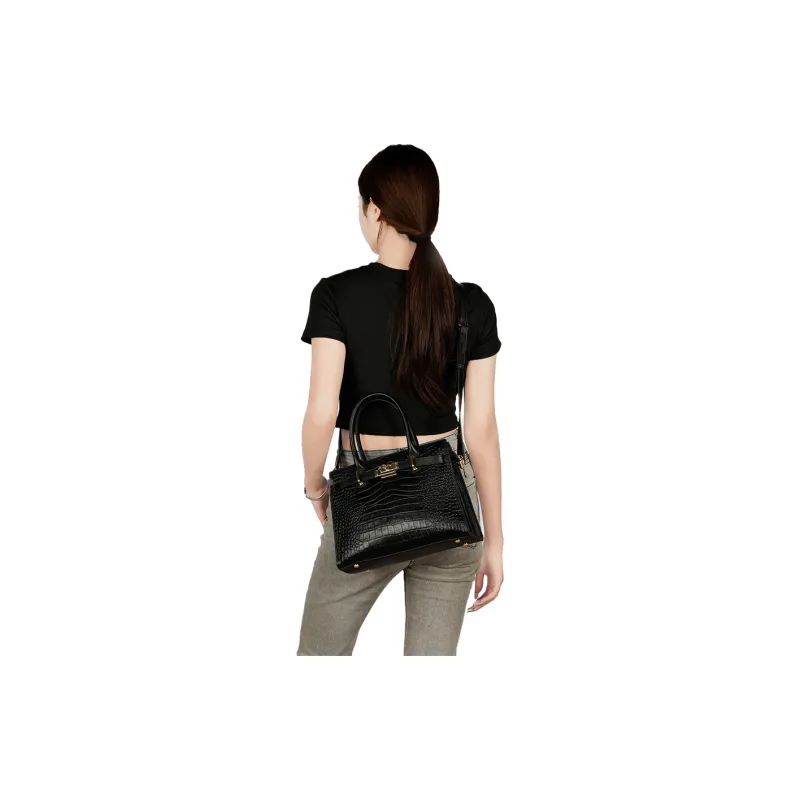 ANDSEEYOU Cow Leather Crossbody Bag Large Size Women's Burgundy Black-4