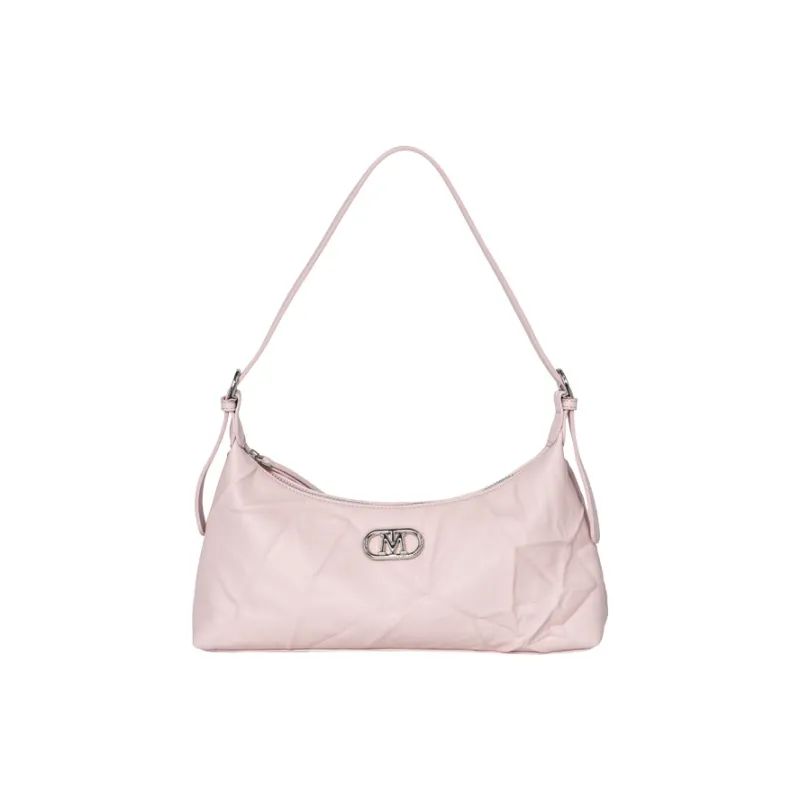OMI Synthetic Leather Shoulder Bag Small Size Women's Black/White/Khaki/Pink-3