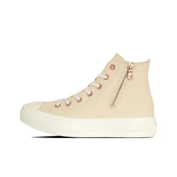 Converse All Star Light Anti Slip Wear Resistant High Top Canvas Shoes Women's Cream White