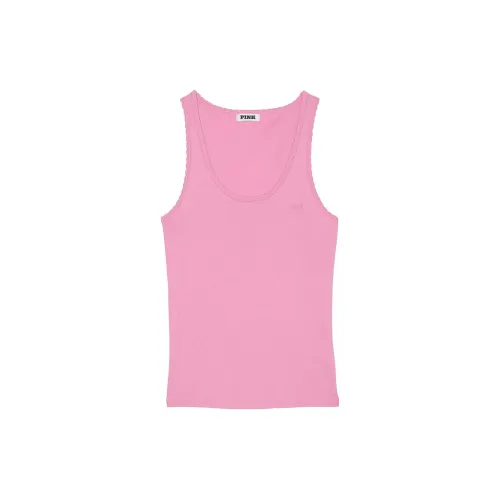 Victoria's Secret PINK Spill-the-Tea Cotton Tank Top / Moonstone Pink Tank Tops Women's Moonstone Pink
