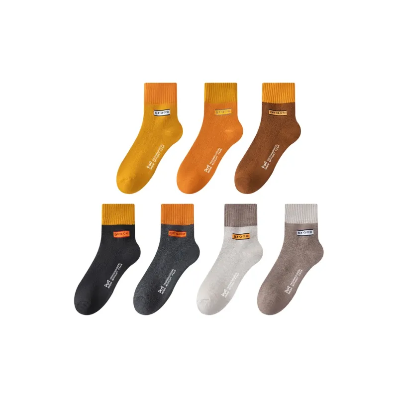 MIIOW Mid-Calf Socks Men's Combo Set-33