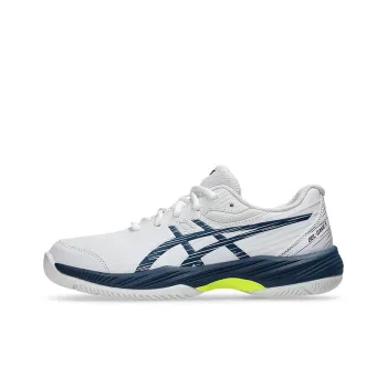 Asics Gel Game 9 Anti Slip Wear Resistant Low Top Kids' Training Shoes White Blue Yellow Teenagers