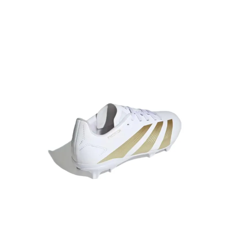 Adidas PREDATOR LEAGUE Anti Slip Wear Resistant Low Top Kids' Soccer Shoes White Gold Kids'-2