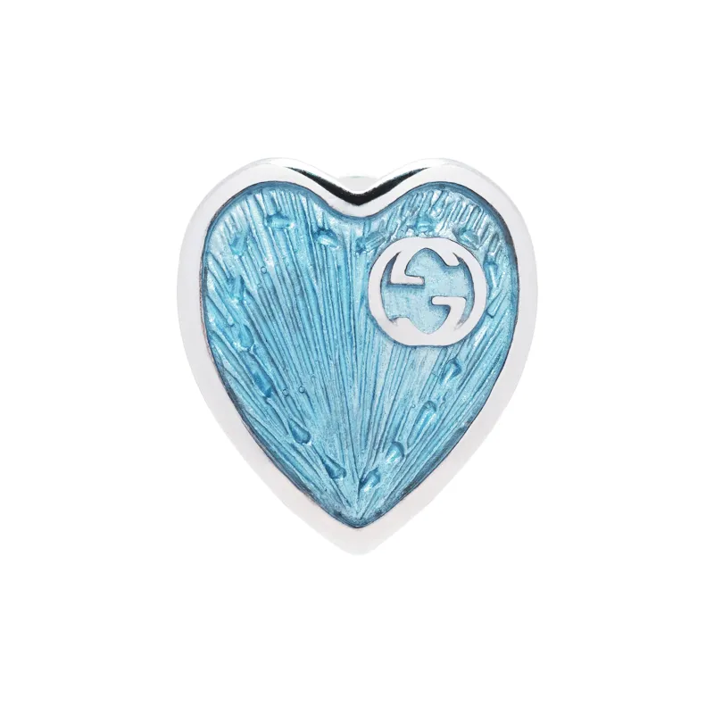 GUCCI 925 Sterling Silver Stud Earrings Women's Blue-1