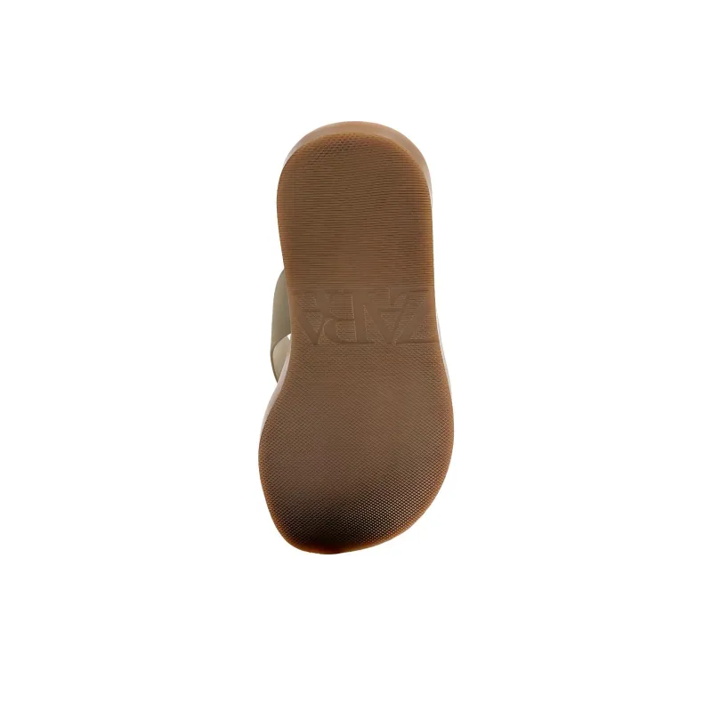 ZARA Abrasion-Resistant Flip Flops Men's Green-4